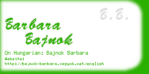 barbara bajnok business card